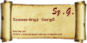 Szeverényi Gergő névjegykártya